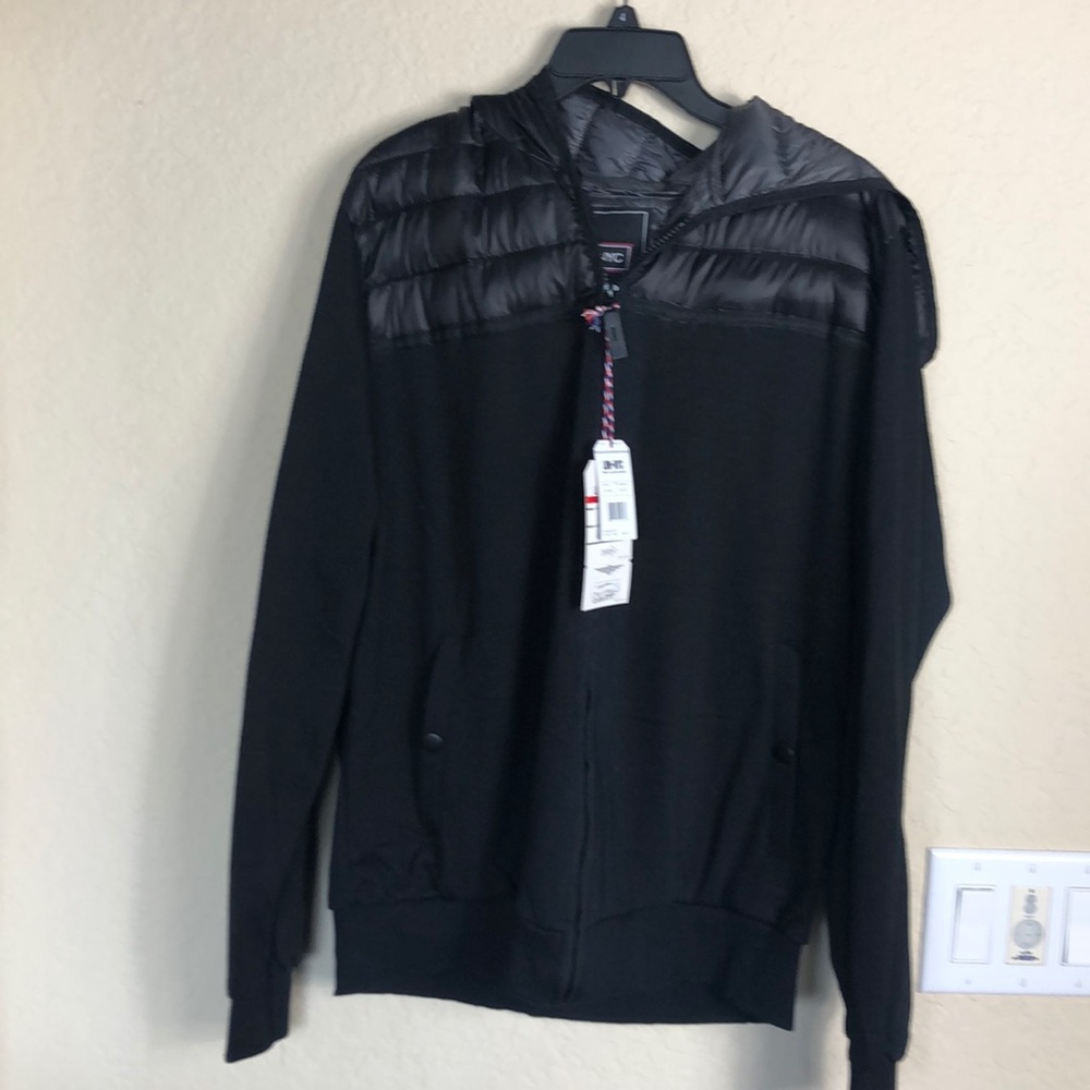NWT Men's Black Hooded Jacket
